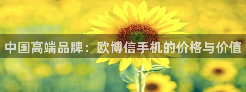多多28.ccmpc平台：中国高端品牌：欧博信手机的价格与价值